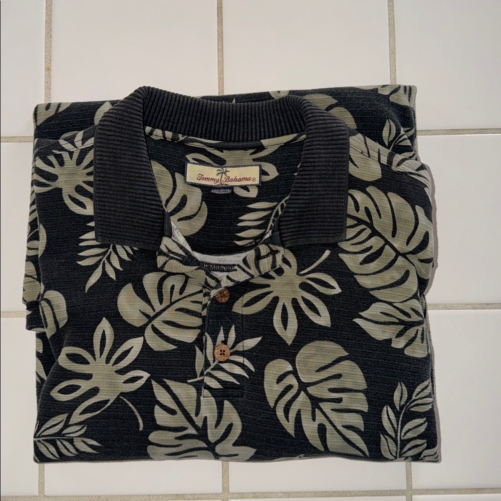 Men's Tommy Bahama Silk/cotton Tropical Floral Shirt Size L 🐈⬛